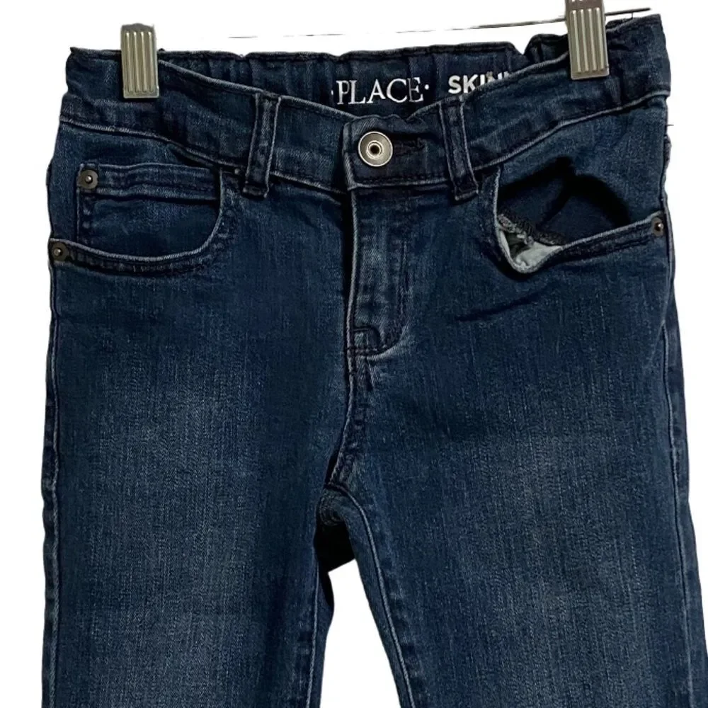 The Children’s Place Boys Skinny Jeans Size 7 Slim Fit Dark Wash Adjustable